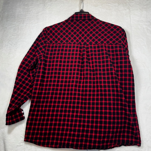 Harvest Gear Buffalo Plaid Shirt Mens Size XLT Red Black Flannel Long Sleeve - Picture 9 of 9